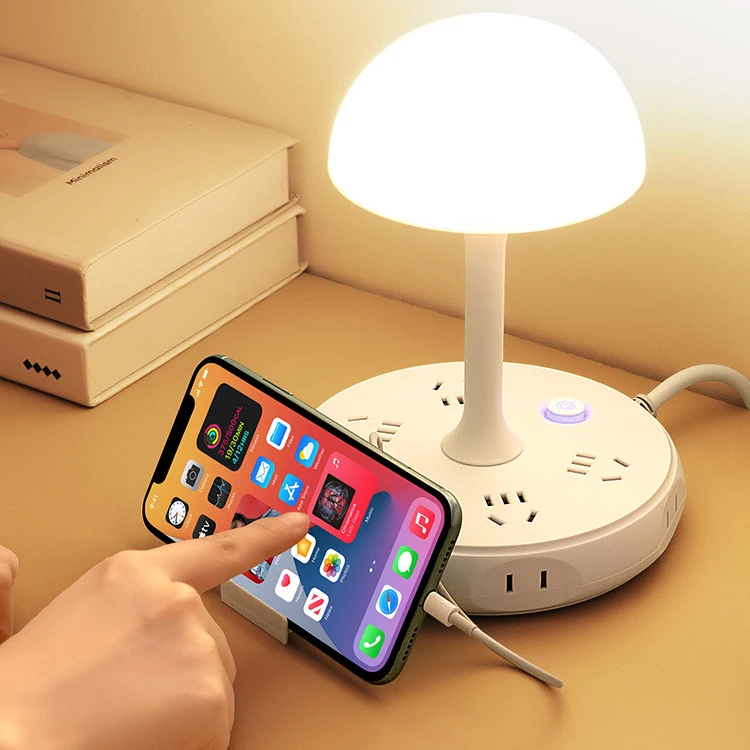 Оптовая продажа лидер продаж современная светодиодная настольная лампа с USB-разъемом для кровати перезаряжаемый детский ночник в виде гриба 3d