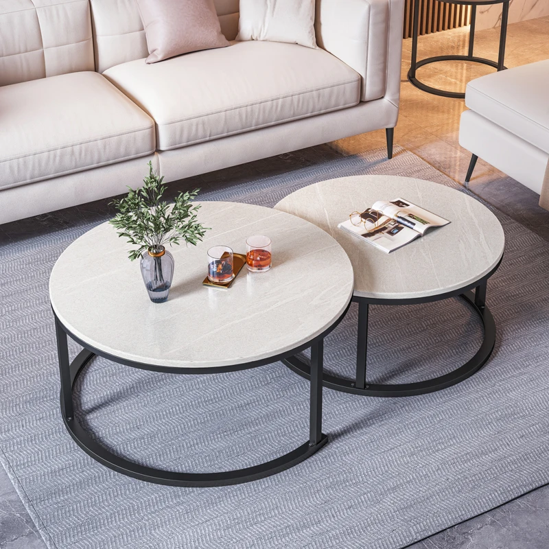 Modern wooden sofa coffee tea side nesting end tables furniture for living room modern