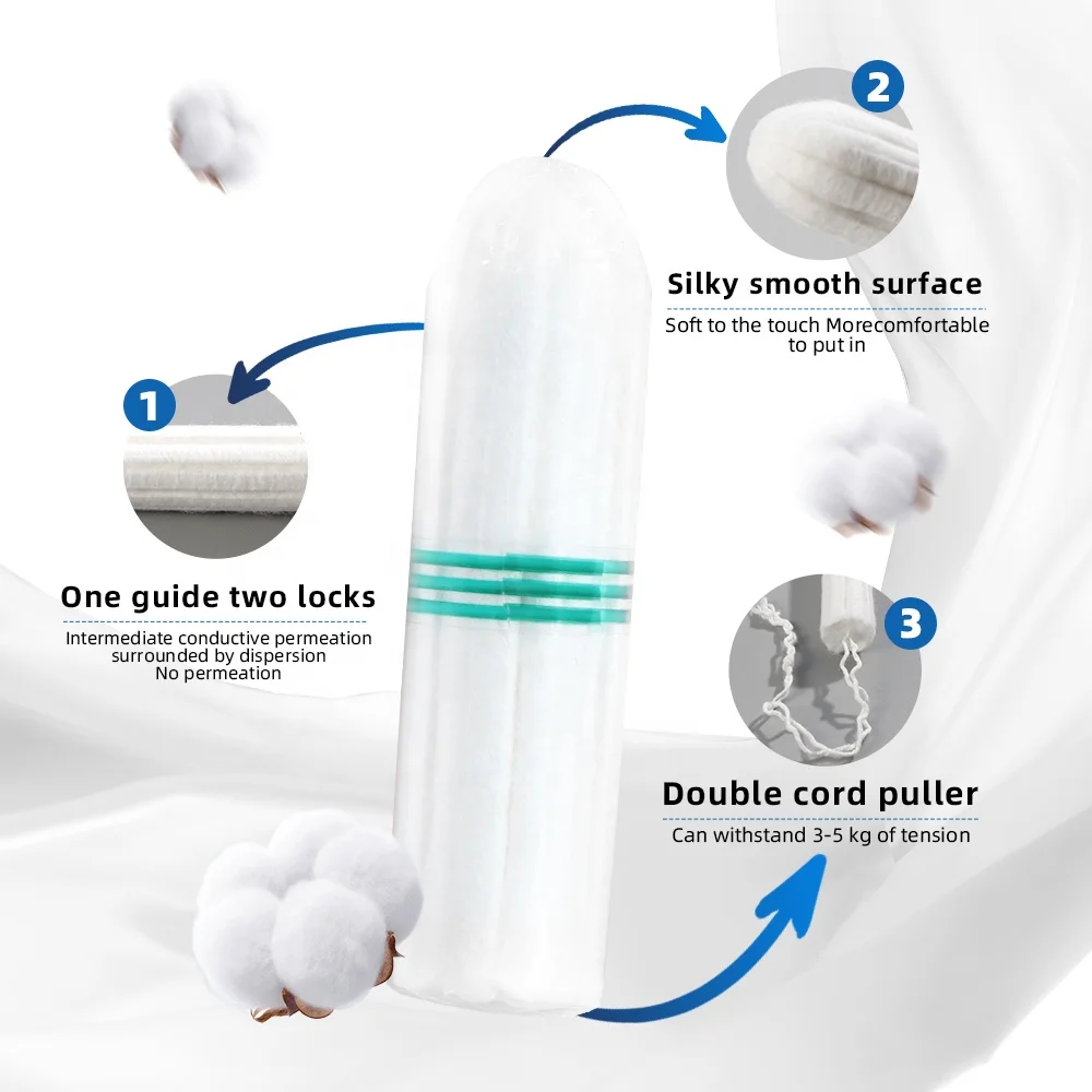 Tampon Disposal Professional Convenient Cachet Ovarian Cyst Eco Friendly Organic Cotton Tampon Compression With Applicator 510k