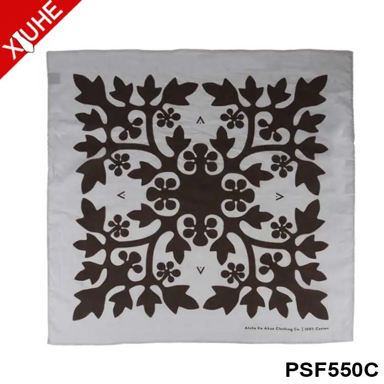 Fashion Customized Pocket Square Unique Pattern Red Mens Handkerchief Digital Printing 100% Cotton Bandana