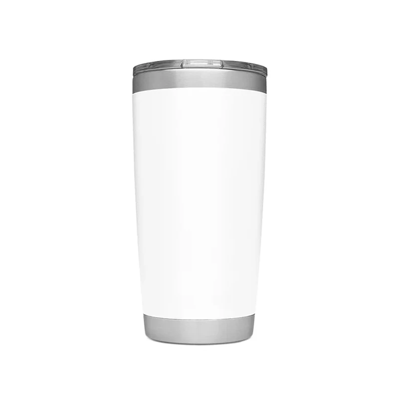 Stainless steel tumbler black thermal mug reusable coffee cup powder coated double 20 oz tumbler metal cups engraved