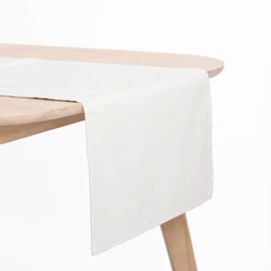 Solid Woven Waterproof Poly-linen Christmas Dining Table Runners for Dinning Room Decoration