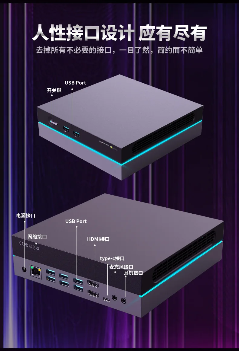 china 2023 new style mini computer core I7 12700H I5 12500H I9 12900H mini pc desktop with GTX1060
