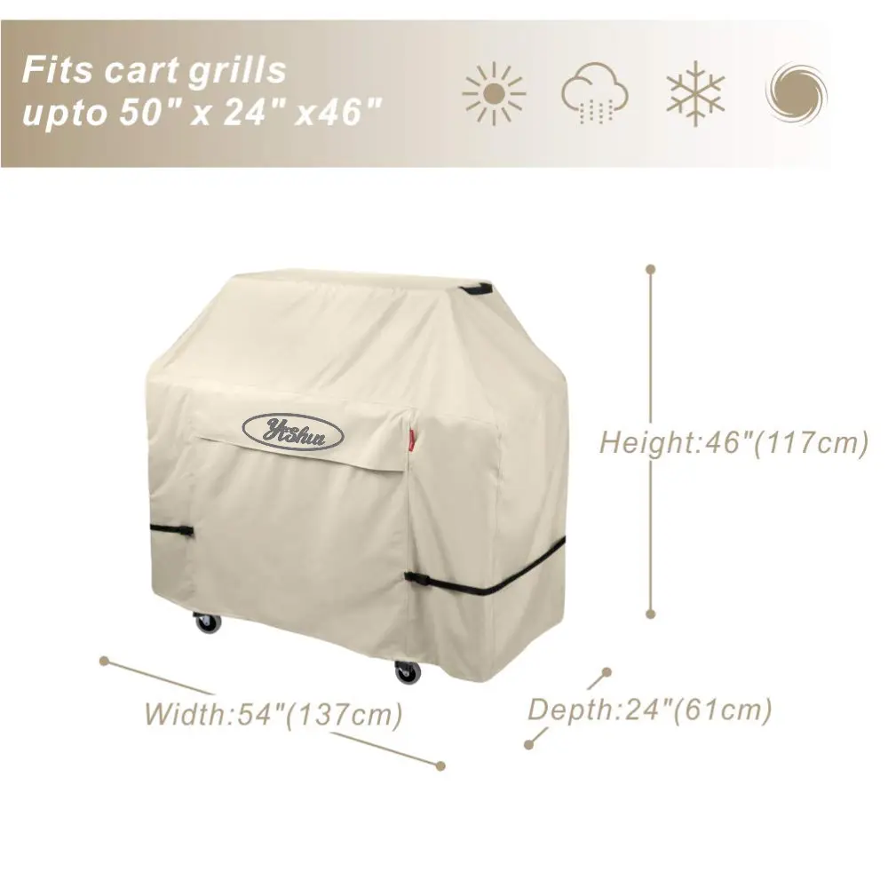 Polyester 420D 600D Waterproof Heavy Duty Outdoor BBQ Cart Grills Cover for Outdoor Grill