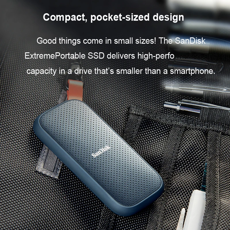 Sandisk E30 Portable Ssd Usb Type C 480gb 2tb External Hard Drive External Ssd 1tb Up To 520m/s For Laptop Desktop Pc