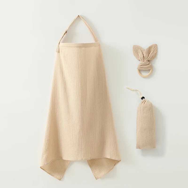 2024 Breathable 100% Cotton Breastfeeding Cover with Rigid Hoop for Mother Nursing Apron,Nursing Cover for Baby Breastfeeding