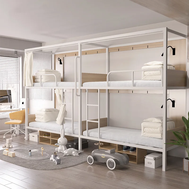 Durable Steel Bunk Bed Metal Bunk Bed Ideal for Apartments Student Dormitories Premium Quality for Long Lasting Use