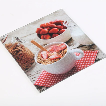 wholesale Tempered glass Cutting Board Festive kitchen choping board and room decoration