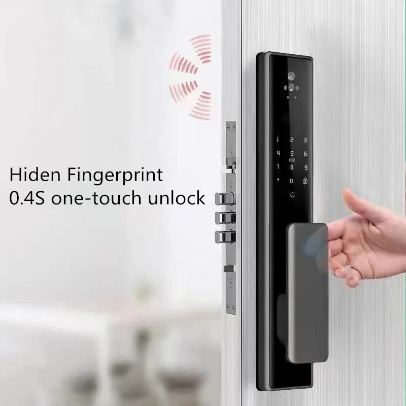 Tuya door lock doorbell peephole wifi digital fingerprint biometric 3D face recognition smart lock with camera