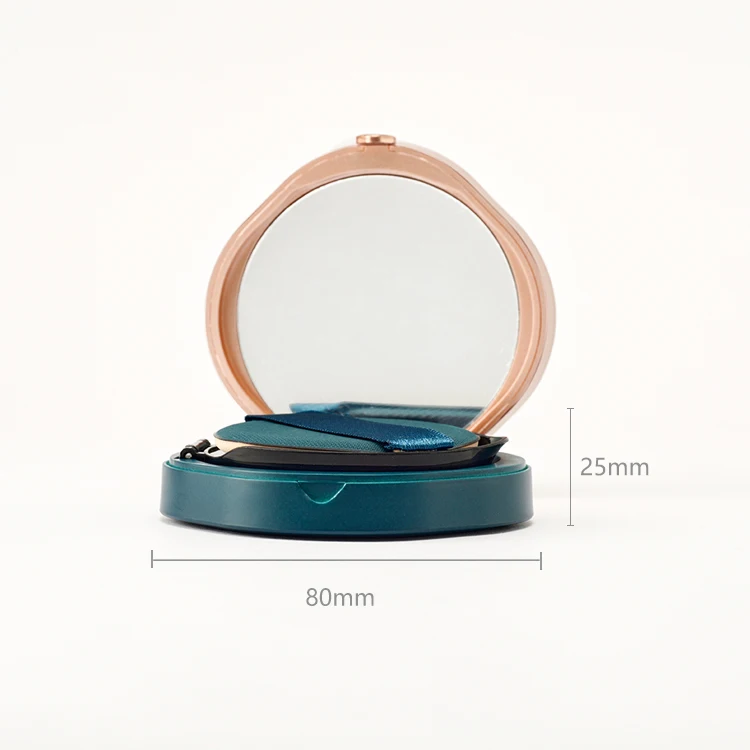 Wholesale Empty Plastic Transparent Skin Care Base Round Luxury BB Air Cushion Box Compact Powder Case Compact Case With Mirror