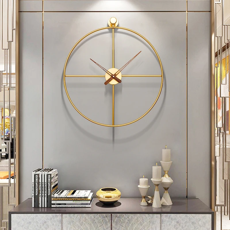 50 large dropshipping products 2024 simple modern luxury wall hanging clock decorative metal wall watch clock home house decor