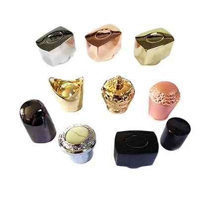 China Factory Custom Zinc Alloy Vintage Metal Arabic empty perfume oil bottles with zamak Sprayer lids cap perfume packaging