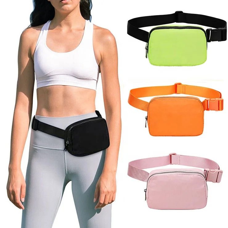 OEM Customized Logo Fashion Waterproof Nylon Fanny Pack Waist Bag Purse Women Chest Crossbody Cute Belt Sport Bag for Women