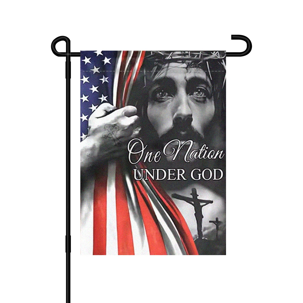 Factory Production One or Double Sided Custom Christian Christ Yard Flag Jesus Garden Flag