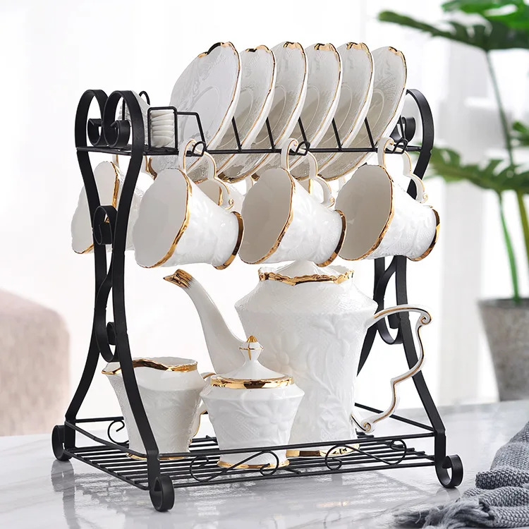 First-class authentic new ceramic daily necessities ceramic cup set European style coffee cup saucer set