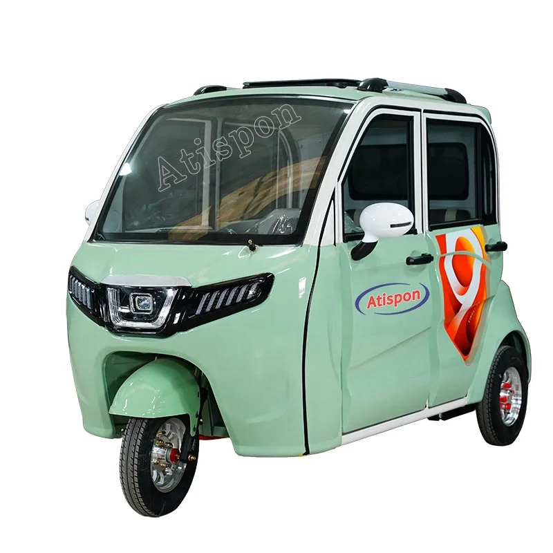 OEM 3 Wheel Taxi Motorcycle Passenger 1000W/1200W Enclosed Scooter Tricycle Electric For Sale