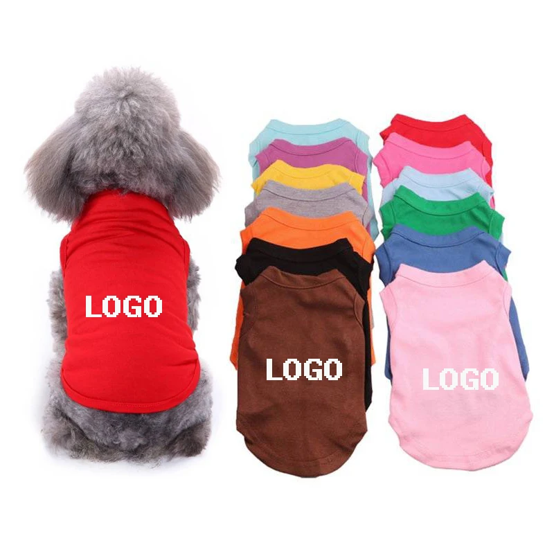 Dog Blank Clothes Solid Dog T-shirt Puppy Blank  Apparel Summer Dog Vest