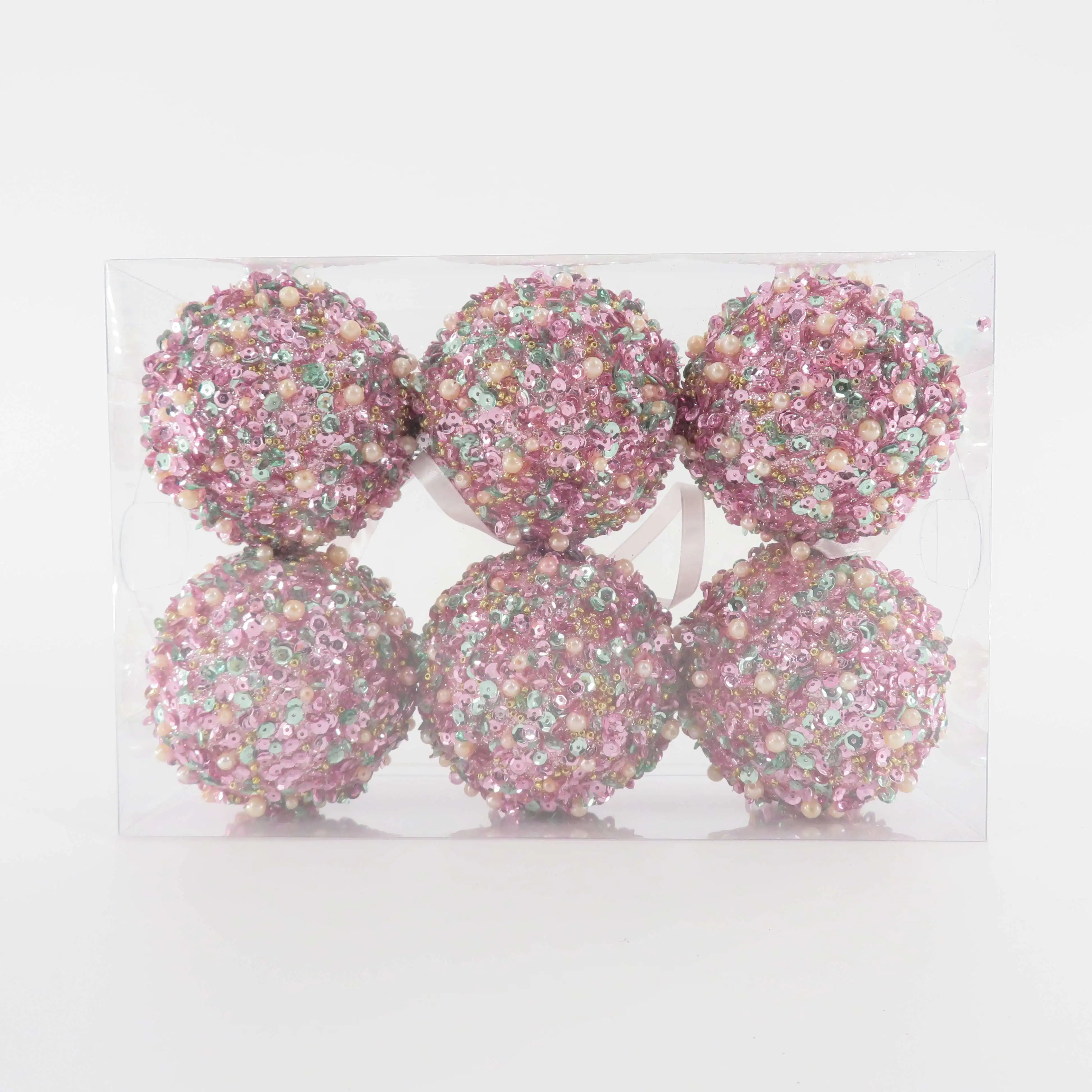 Factory Wholesale 80mm Irregular Sequin Christmas Ball Decor Indoor Ornament