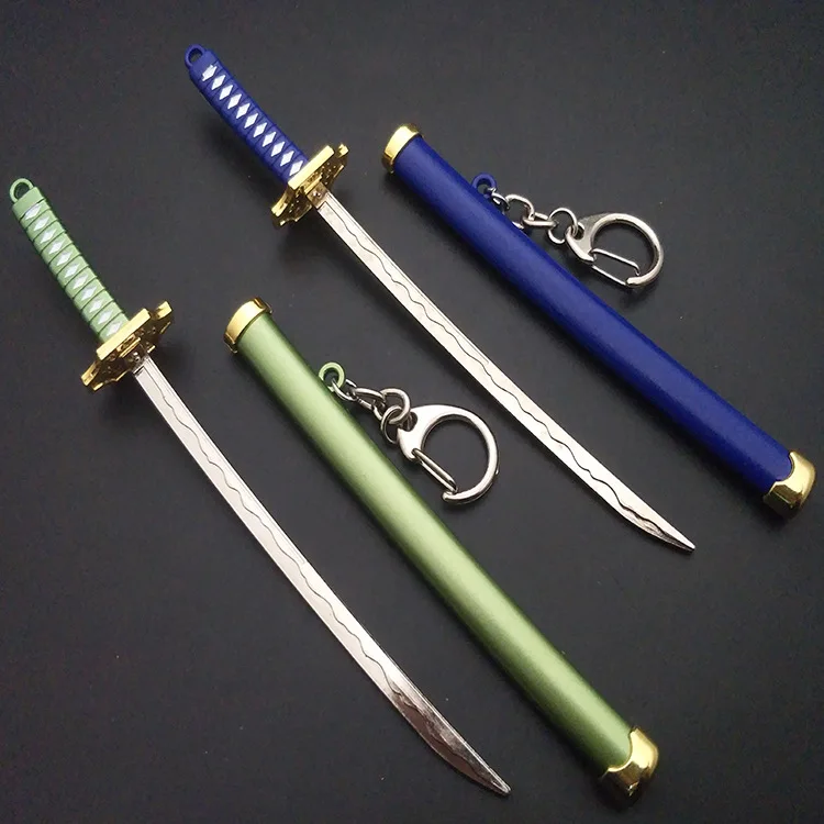 Sword keychain 15cm metal keychain handicraft Japanese anime samurai knife keychain wholesale