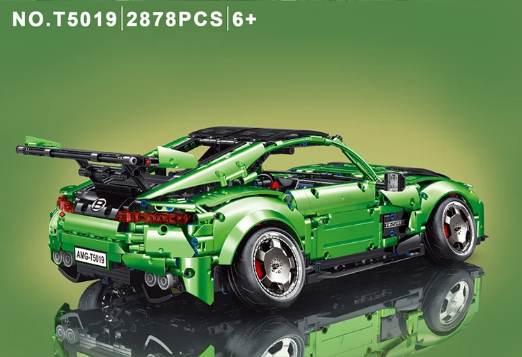 Hot selling 2022 T5019 MOC model rc car building blocks cross-b EBEY  Super Sports Racing Car Model Bricks Kit Toys for Children