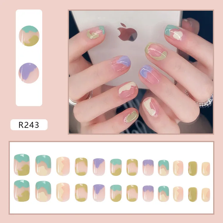 Wholesale Private Label 24pcs/box Packaging Press On Nail Wholesale Fake Nails Custom Finger Nails