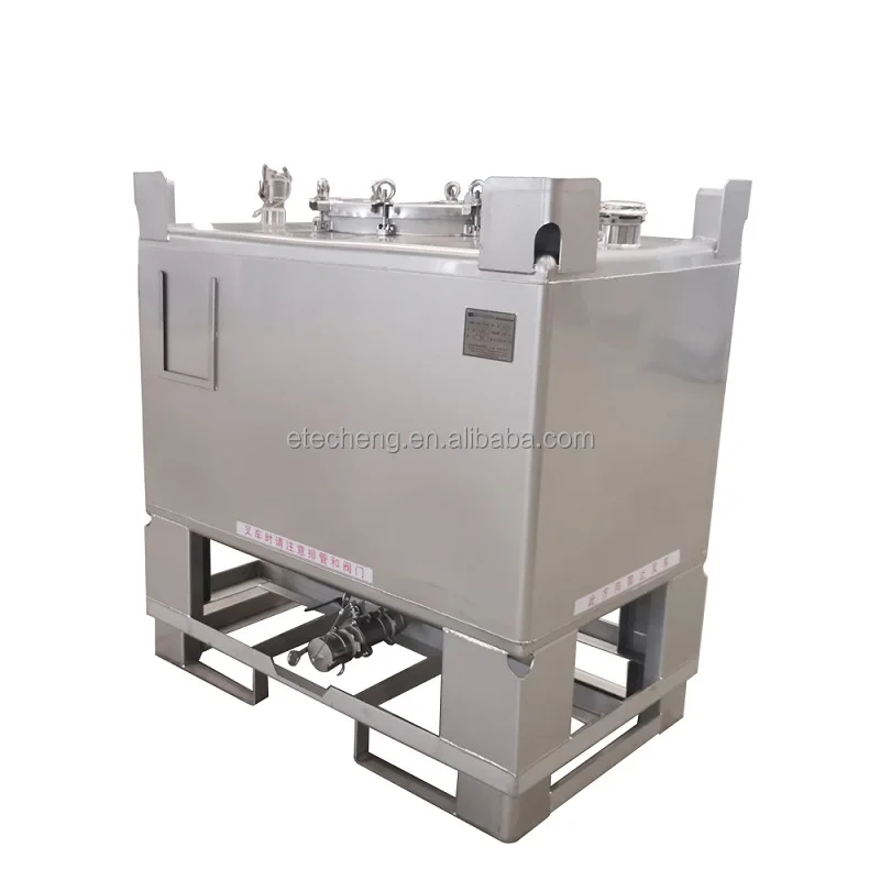 Industrial 145 Gallon 550L SS304 Stainless Steel IBC Containers Solvent Storage Tank