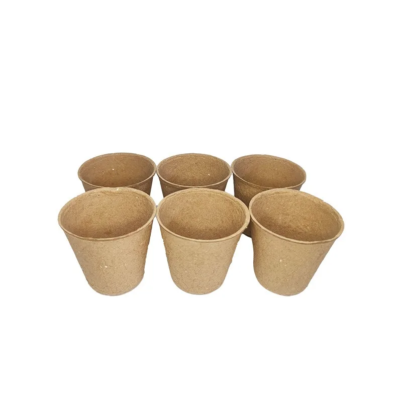 FP029 Biodegradable transplanter pulp paper flower plant peat pots tray planting pots for seedling prices wholesale