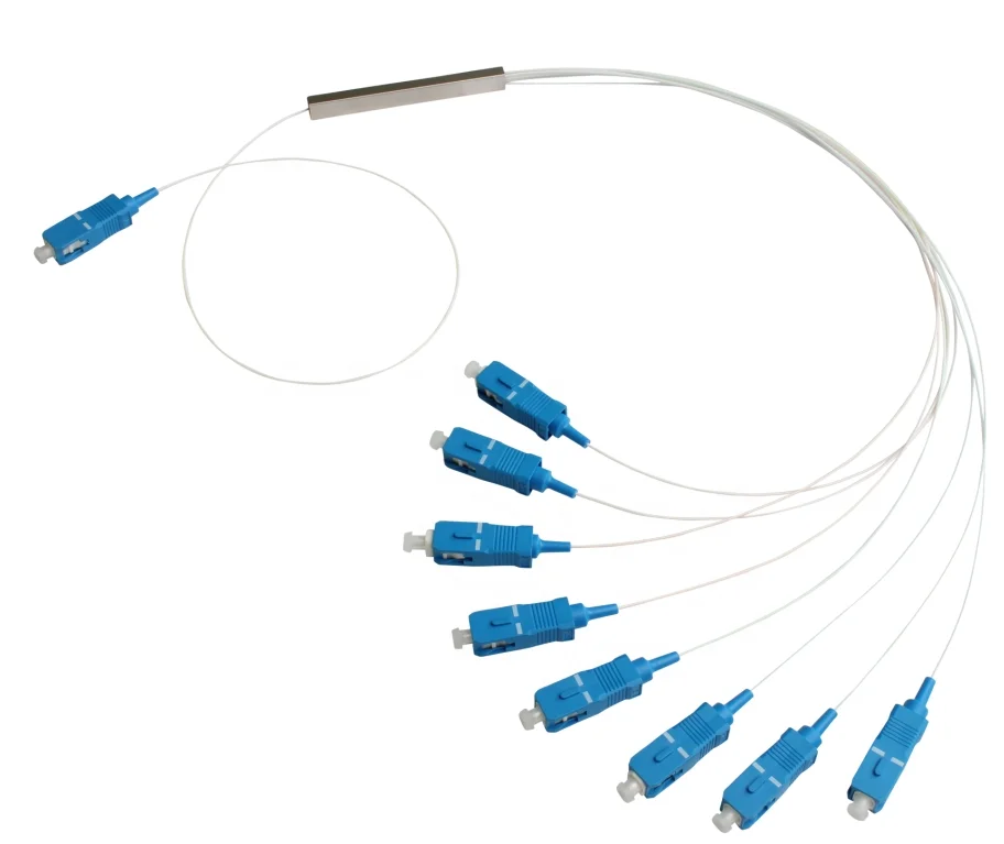 
1*2 1*4 1*8 1*16 1*32 1*64 1*128 fiber optic PLC splitter with SC/APC connectors 