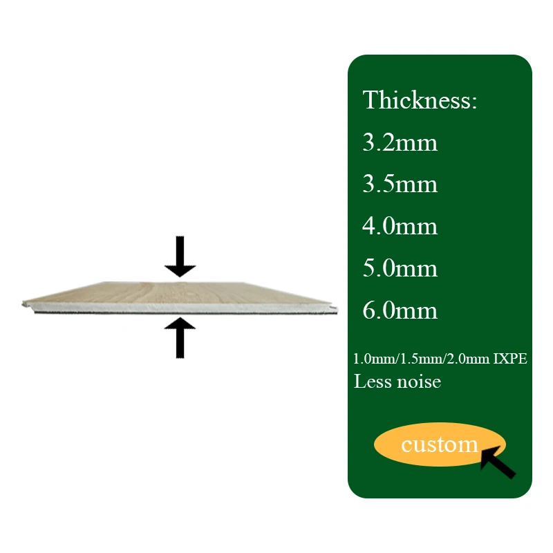 Apolloxy 3mm 4mm 5mm Plastic Floor Interlock Waterproof Rustic Marble Wooden Color SPC Flooring