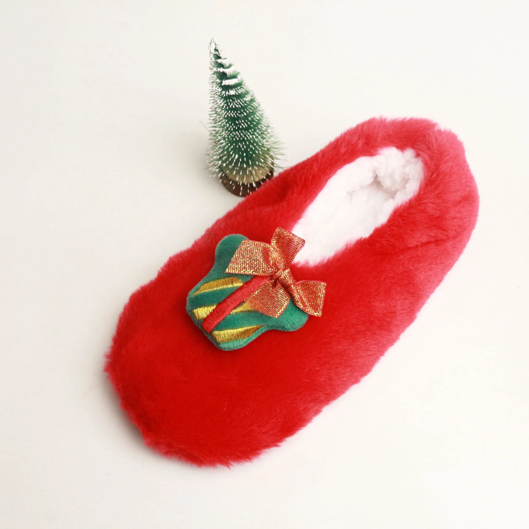 Factory Customized Christmas Children Indoor Slippers Soft Shoe Winter  Boy Girl Plush Slippers Warm Festival  Baby  Flip Flop