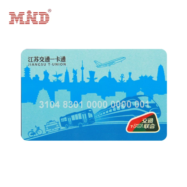 Custom Smart Cards 13.56MHZ Rfid Transportation Metro Train Bus Ticket Payment Cards