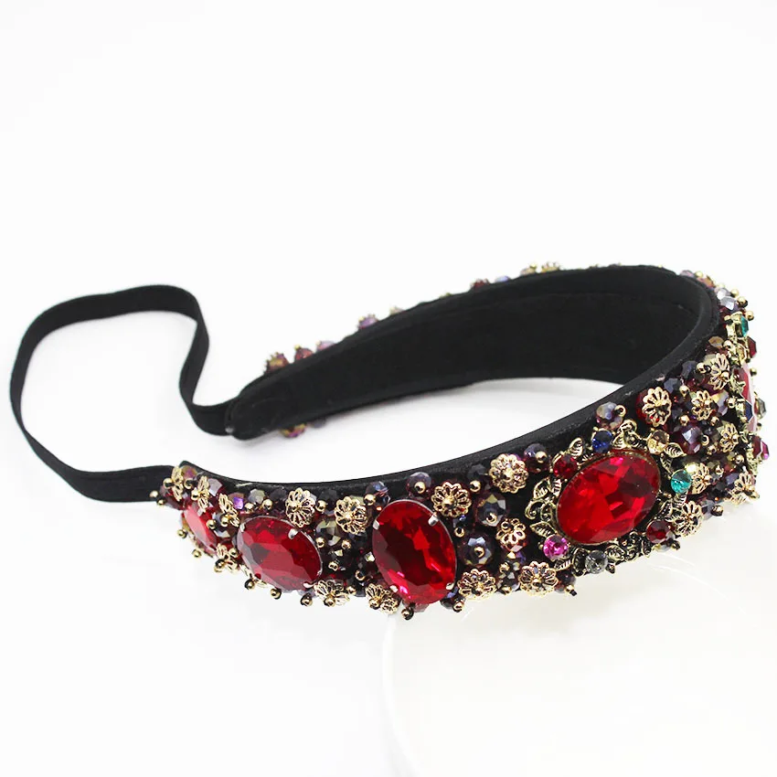 Gold leaf style women accessories hair for wedding elastic head band