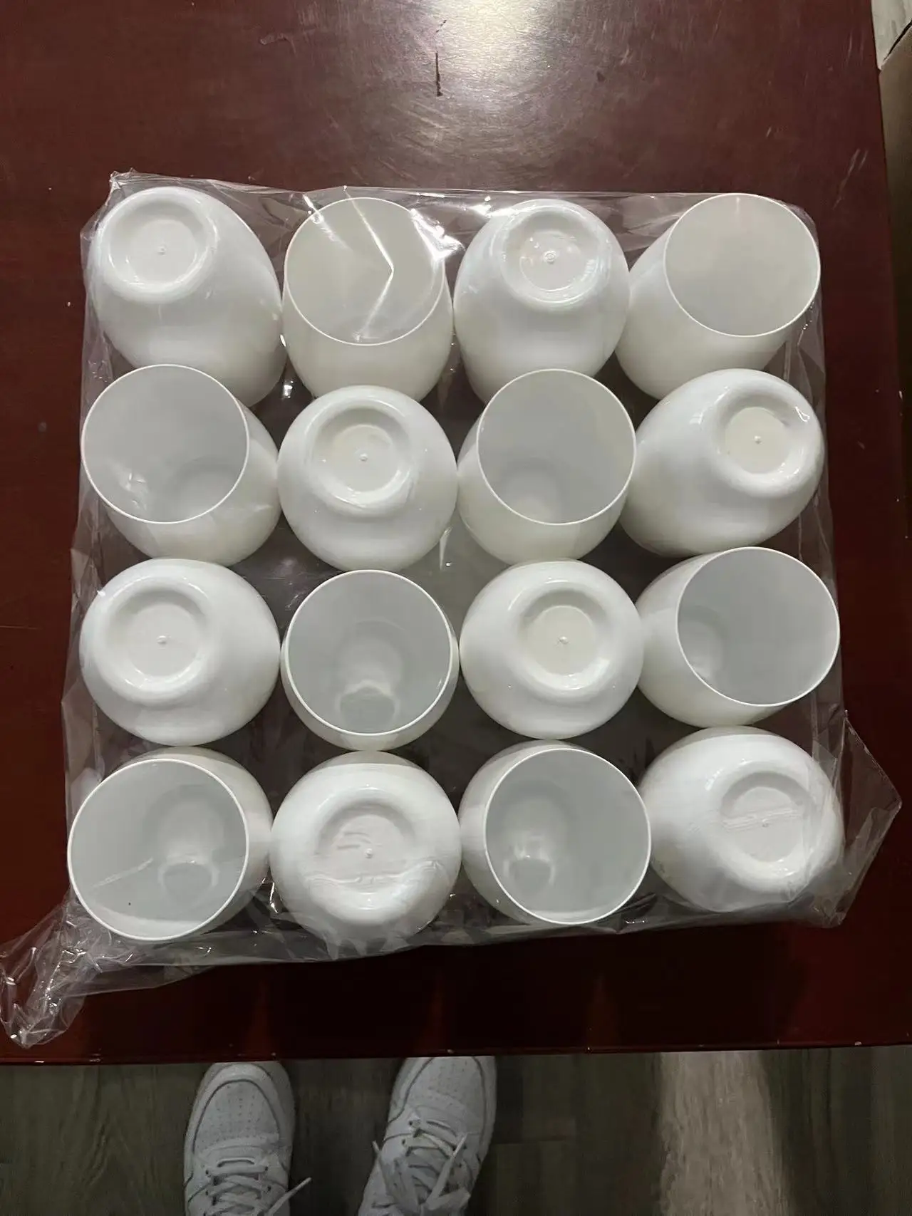 12 Oz White Stemless Plastic Wine Glasses stemless, Disposable Plastic Wine Glass Plastic Unbreakable Champagne Glasses