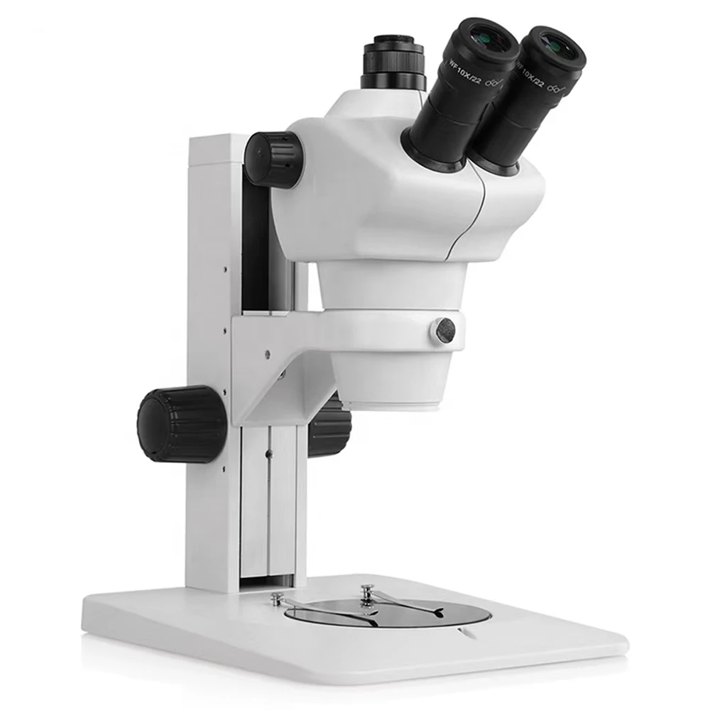 VS0850T-P2 Magnification 0.8X-5X Zoom Stereoscopic Trinocular Microscope 40X-200X magnification stereo microscope