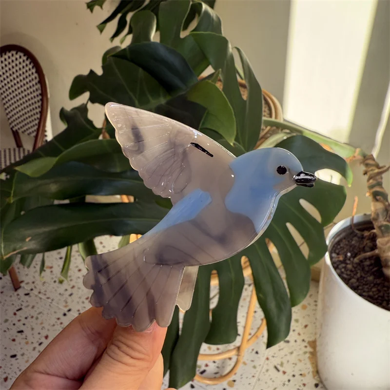 2024 New Design Cute Bird Parrot Flamingo Owl Eagle Cellulose Acetate Girl Hair Claw Women Hair Clip