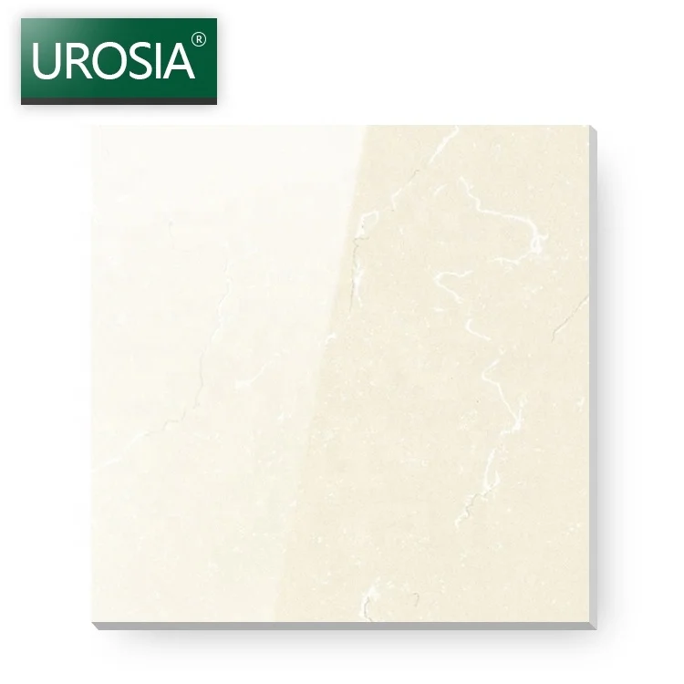 Factory hot selling Homogeneous Tiles Thickness Beige Glossy Soluble Salt Polished Porcelain Ceramic Floor Tiles