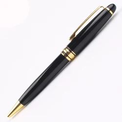 High Quality Business Branded Metal Pen With Custom Logo Printed Executive Manufacturer Twist Steel Balck Ball Writing Luxury