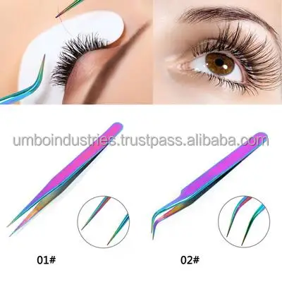 professional Eyelash tweezers extension tweezers wholesale price volume and classic and mega tweezers straight