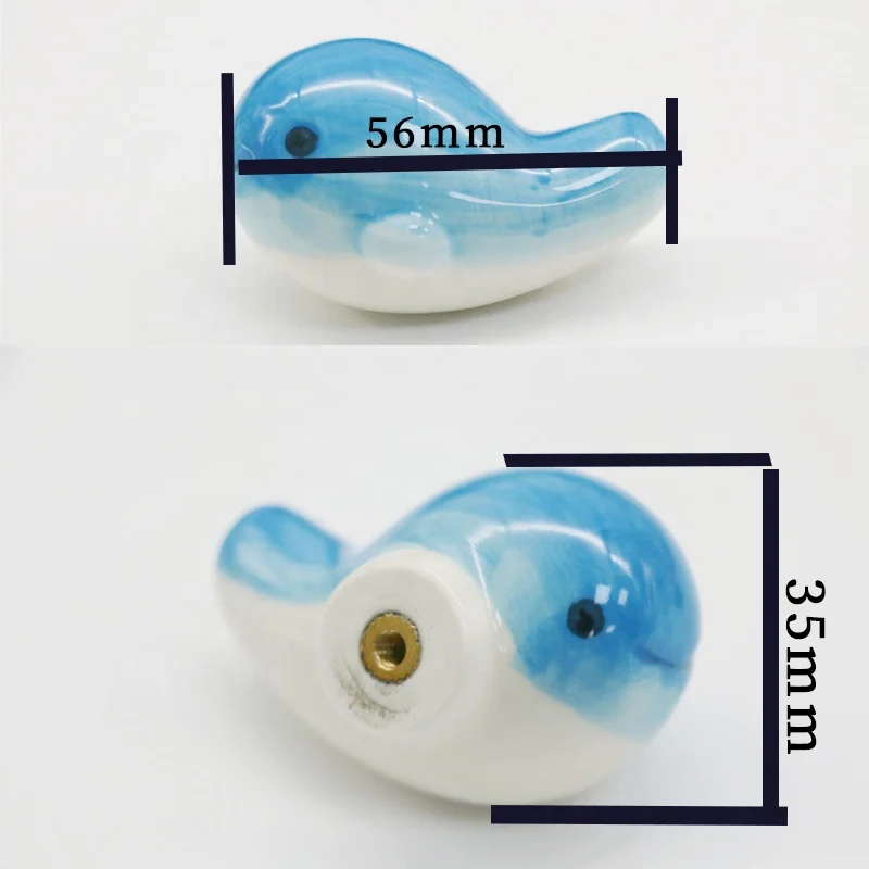 Cartoon Animal Kids Bedroom Knob Ceramic Drawer Cabinet Handles Cupboard Dresser Wardrobe Door Furniture Handle