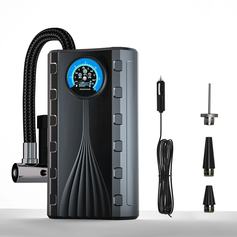 Wired 12V car inflator pump compressor precise digital air pressure large output for car tires swimming ring  basketball