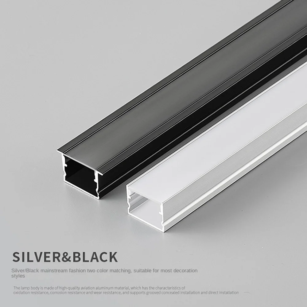 Aluminum profiles are used for lighting channels of light emitting diode strips Aluminum profiles for light emitting diodes