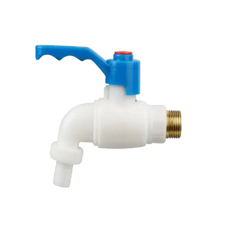 LJ-225 New plastic colorful handle pvc faucet open on both sides pvc tap