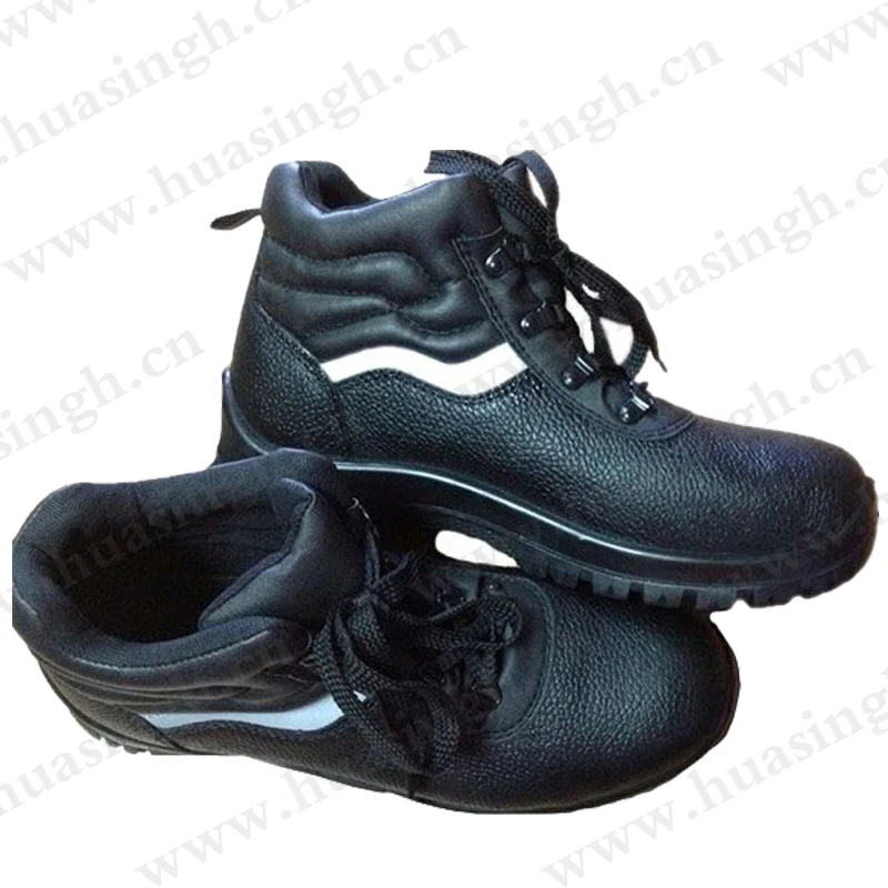 LXG,cheap price reflective strips design S3 standard security footwear anti-piercing PU/PU injection sole safety shoes HSB023