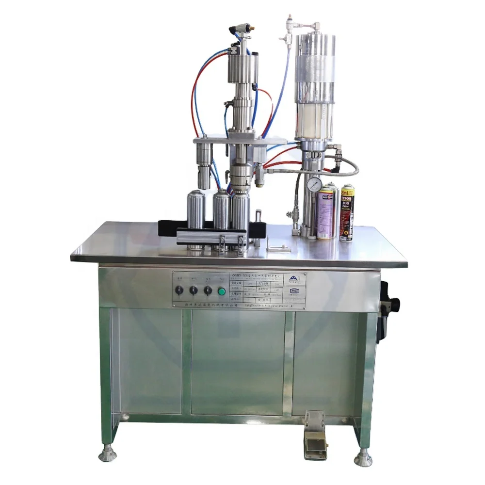 Small business semi automatic aerosol filling machine Aerosol Can Filling Equipment