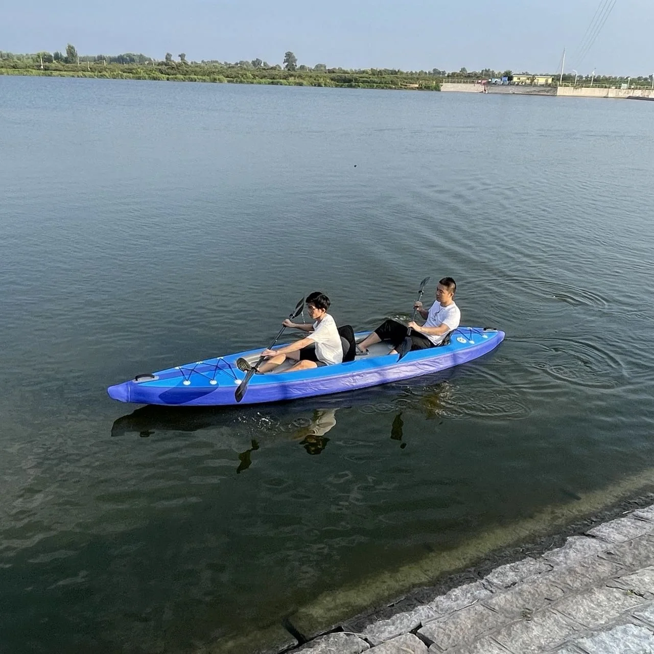 Портативная легкая морская байдарка каноэ Двухместный с веслом