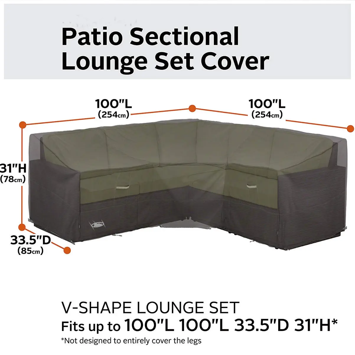 Garden Set Extra Large Waterproof Patio Furniture Covers L Shape Outdoor Lounge Protective Cover