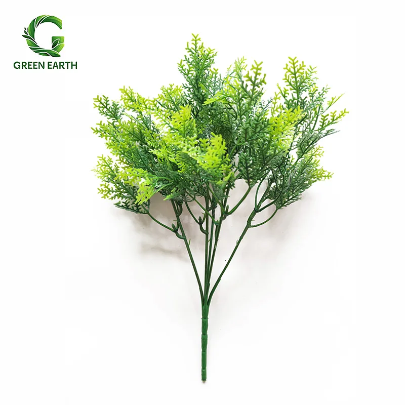 landscape fake green plants plastic fake pine leaves artificial plant branch  for home decor indoor