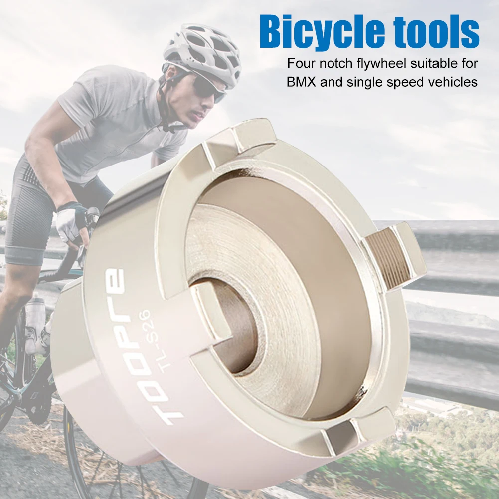 TOOPRE Bike Flywheel Remover Bicycle Repair for 4-notch BMX Single-speed Flywheel Bicycle Single Speed Freewheel Removal Tools
