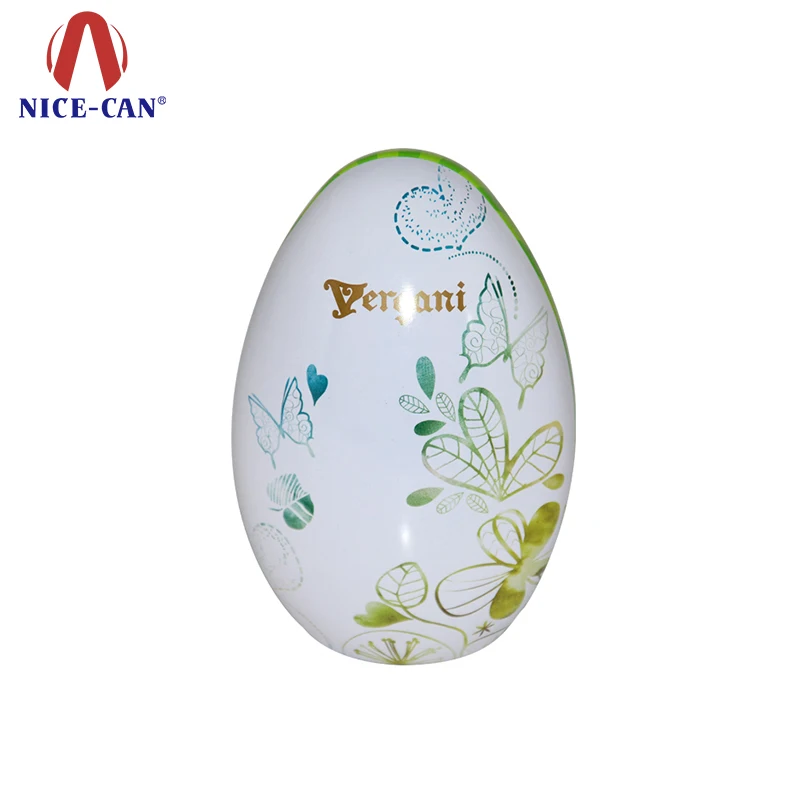 Factory Direct Easter Egg Tin Box Chocolate Candy Metal Containers Custom Egg Shaped Tin