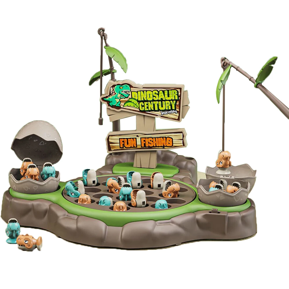 Hot selling products Educational Enlightenment dinosaur magnetism Fishing Game Toys with music for kids juguetes para los ninos
